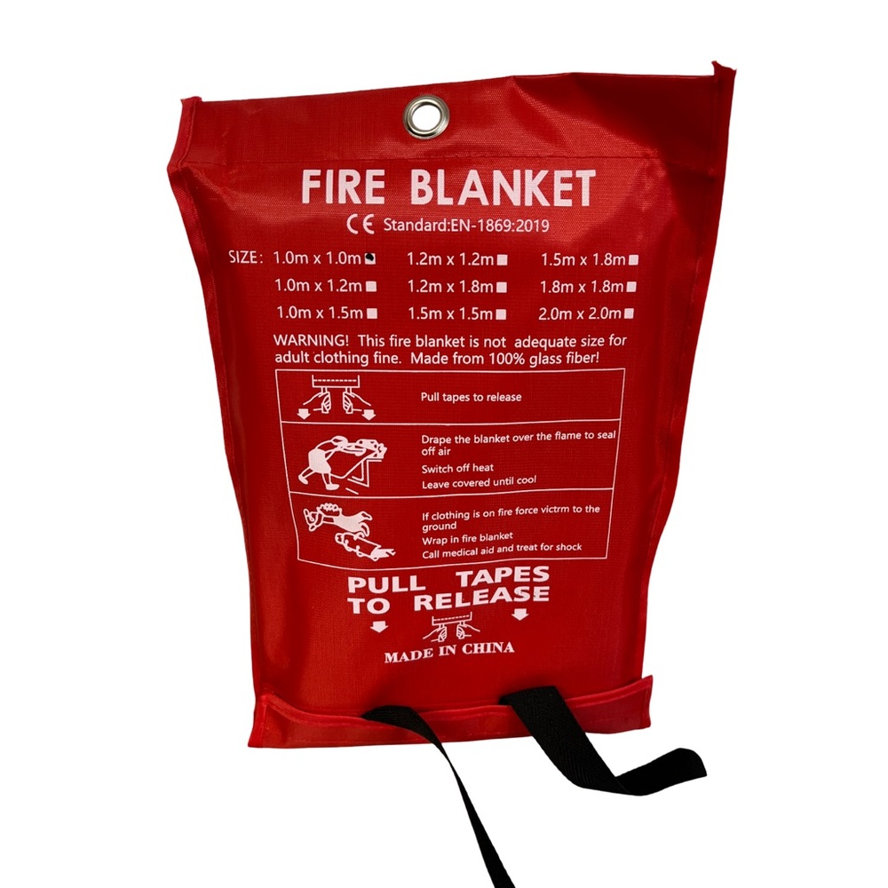 Fire Blanket, NIP, 39”x39”, peace of mind, pull black tabs, show kids to use